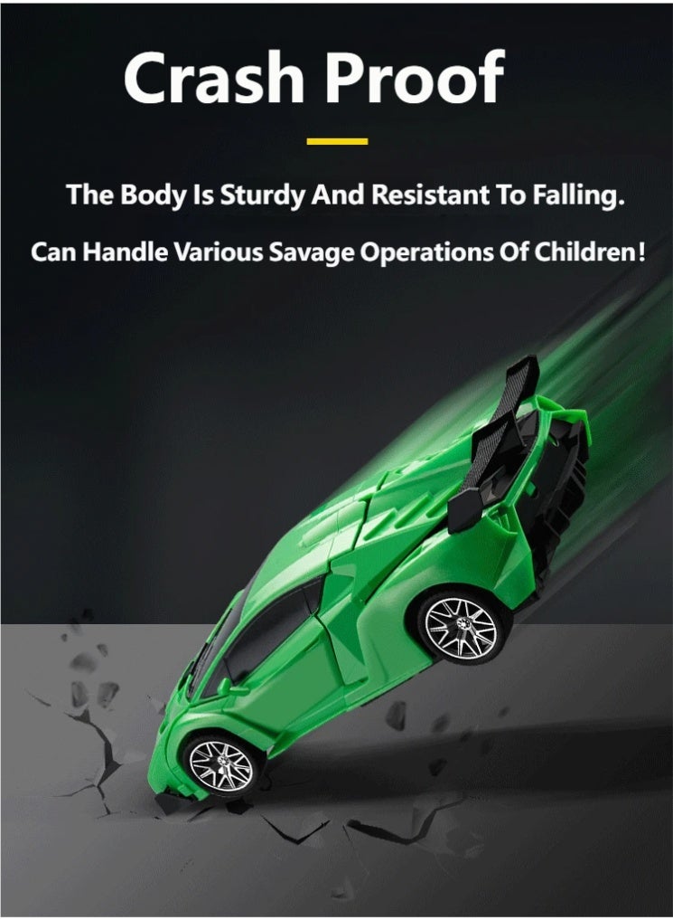 payanwin One-Button Transforming Remote Control Kids' Police Car Model, Rechargeable RC Sports Car, Toy Car for Boys - Image 5